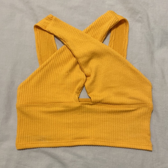 NEVER WORN: Urban Outfitters Orange Cut Out Top - Picture 5 of 7